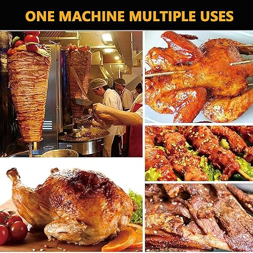 Machine à Griller Shawarma, Machine à Griller éLectrique Verticale pour Kebab et Gyro, Machine à RôTir avec 2 Tubes Chauffants et Bac de RéCupéRation de Viande,barbecuestove - Nail Gallerys