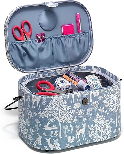 Prym 612656 Panier à couture ovale Woodland - Nail Gallerys