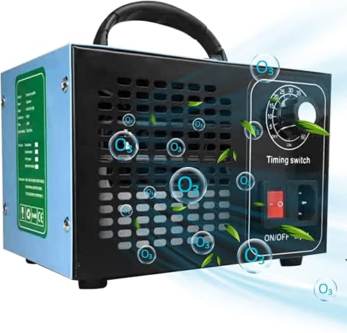 Auveach Générateur d'ozoner 32000mg/h Purificateur d'air portable avec minuterie de 60 minutes pour la maison, le bureau et le gymnase (bleu) - Nail Gallerys