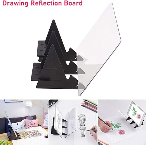 tooloflife Planche à dessin optique, planche à dessin, croquis, outil de peinture, animation, bloc de copie, pas de chevauchement, d'ombre, image miroir, projecteur de réflexion, jouet à base de zéro. - Nail Gallerys