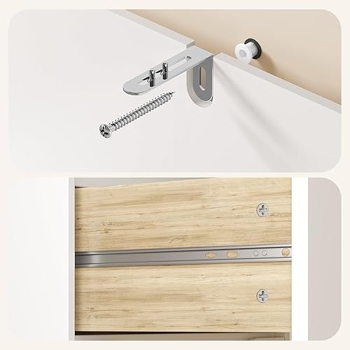 Bealife Commode 5 Tiroirs - Meuble de Rangement Spacieux en Bois - Commode Moderne pour Chambre, Couloir, Bureau et Salon - Nail Gallerys