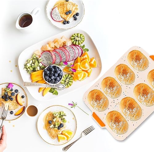 Pain Français Moule de Cuisson, Moule à Pain Baguette en Silicone, Moule à Pain à 8 Cavités, pour la Cuisson du Pain Français, des Gressins, des Petits Pains, du Pain - Nail Gallerys