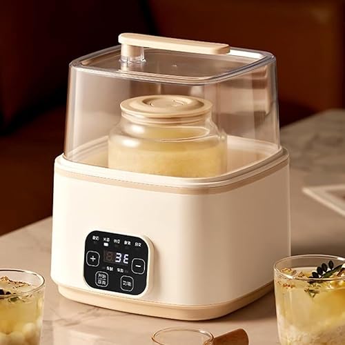 Personnalisez ce dont vous avez besoin yaourtière automatique – Capacité de 1 l et 2 L, machine de fermentation multifonction avec 5 programmes prédéfinis, panneau tactile LED pour un yaourt frais et - Nail Gallerys