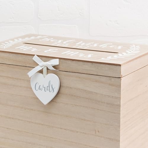 Sole Favors Boîte rétro en bois pour lettres et cartes de mariage Boîte décorative et de cadeaux - Nail Gallerys