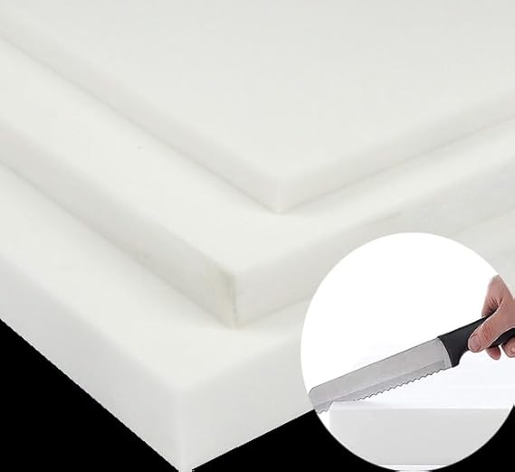 YURRO Mousse de Rembourrage Haute Densité, d'Ameublement Découpée à N'importe Quelle Taille, Coussin Multifonctionnel pour Une Assise, 200x50x12cm (10cm,100x35cm) - Nail Gallerys