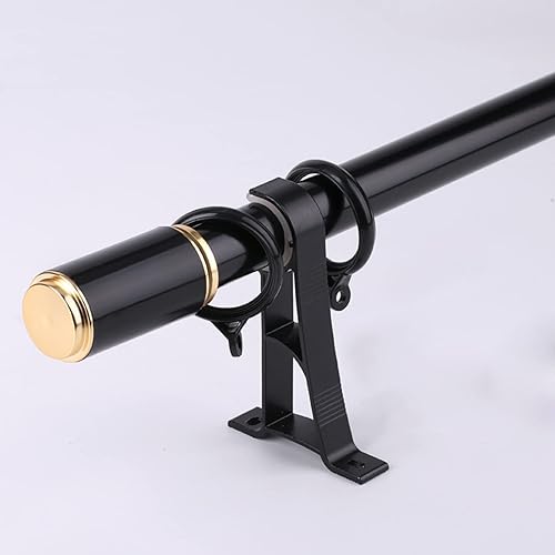 Tringle À Rideau En Alliage D'aluminium Épaissi, Tige Simple De Style Romain De Luxe Léger, Montage Au Plafond/montage Latéral Rail Noir (Color : White, Size : Top-mounted-2m) - Nail Gallerys