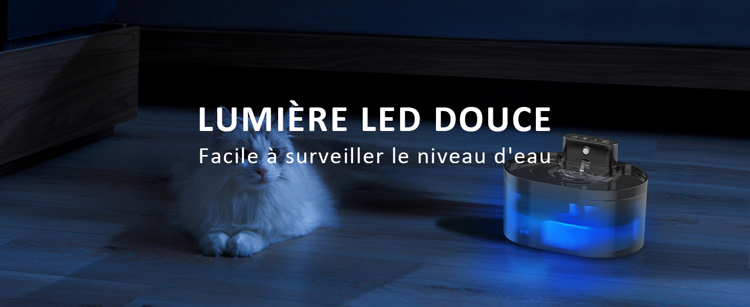 Fontaine à eau sans fil pour chat