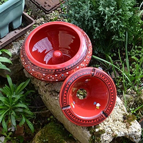 Cendrier marocain Marrakech Rouge- Grand modèle - Nail Gallerys