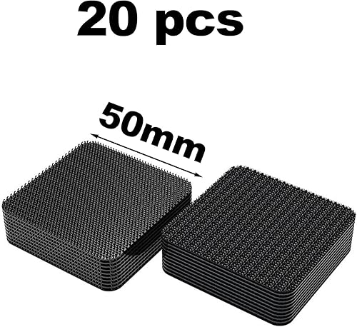 Lot de 10 paires de bandes Velcro autocollantes double face pour textiles et tissus - 50 x 50 mm - Avec adhésif haute performance - Idéal pour le bricolage, l'artisanat et la maison - Nail Gallerys