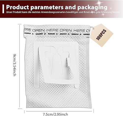 WEGREAT 100 Pièces Sacs Filtrants à Café Goutte à Goutte Avec Oreilles Suspendues - Filtre à Café Camping, Thé - Pour la Plupart des Tasses, Voyages - Nail Gallerys
