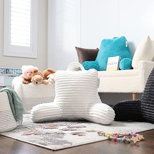 Clara Clark Oreiller de Lecture pour Enfants – Oreiller de Dossier pour s'asseoir dans Le lit, Oreiller de lit en Peluche pour s'asseoir dans Le lit, Coussin de Lecture pour Enfants, Oreiller de - Nail Gallerys