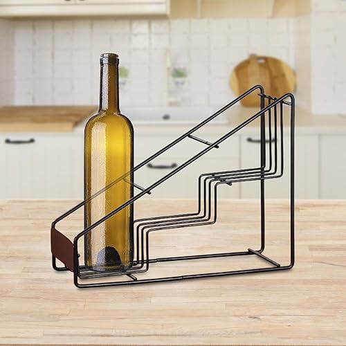 SiaBiced Support de Stockage de Sirop de Café, Support de Stockage de Condiments, Installation Facile, Présentoir de Vinaigrette, Organisateur de Bouteilles de, 3 Grilles - Nail Gallerys