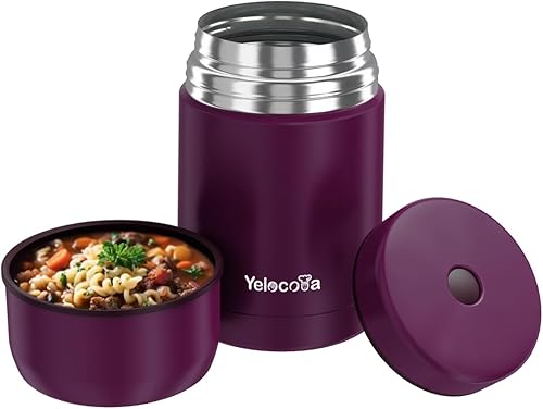 Bocal alimentaire pour aliments chauds, 765,4 g - Isotherme sous vide en acier inoxydable - Large ouverture - Bouteille à soupe pour aliments chauds - Bocal anti-fuite pour l'école, le bureau, les - Nail Gallerys