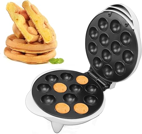Machine à Cake Pop Mini Crêpière Pour Cupcakes Mini Donuts 12 Gâteaux Machine Four Facile à Cuire Pour Filles Machine à Aliments Pour Bébés Donut Takoyaki Maker Prise UE 220 V Blanc - Nail Gallerys
