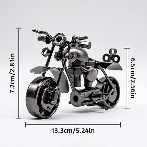 AMJKEJI Modèle de moto en fer - Rétro créatif - Modèle de moto - Cadeau pour les amateurs de moto - Accessoires photo - Collection artistique - Décoration de bureau - Nail Gallerys