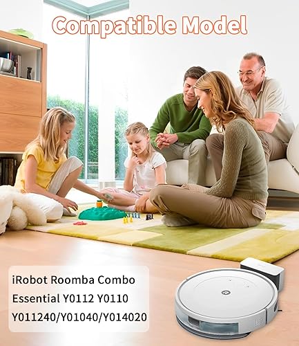 SOBEAU Accessoires pour iRobot Roomba Y0110/ Y0112/ Y0140 Aspirateur, 2 Brosse Principale, 6 Filtres HEPA, 6 Brosses Latérales, 6 Chiffon, Pièces de Rechange pour iRobot Roomba - Nail Gallerys