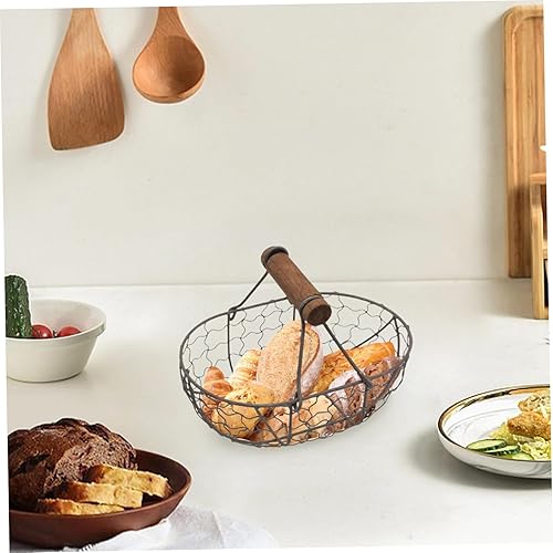 Wedhapy Panier à œufs Vintage Petit Porte œufs en métal avec poignée Panier de Rangement de Cuisine Rustique Noir Organisateur de comptoir pour œufs Frais Pain Fruits légumesPanier à œufs Porte œuf - Nail Gallerys