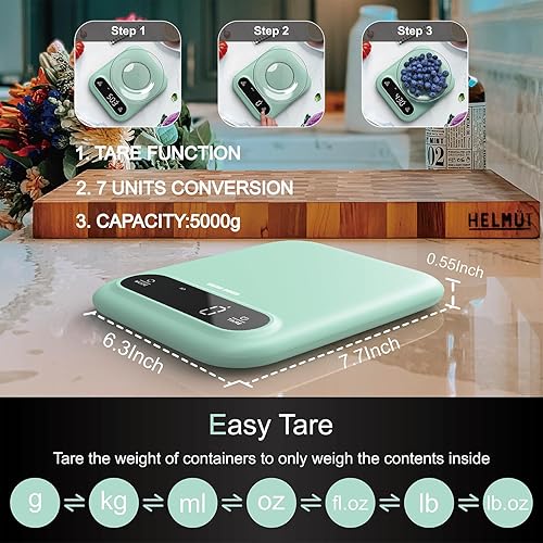 GRAM PRES Balance numérique pour aliments 11lb/0.01oz, Balance de cuisine professionnelle Poids numérique Grammes et Oz pour la perte de poids, la pâtisserie et la cuisine, Affichage LED - Nail Gallerys