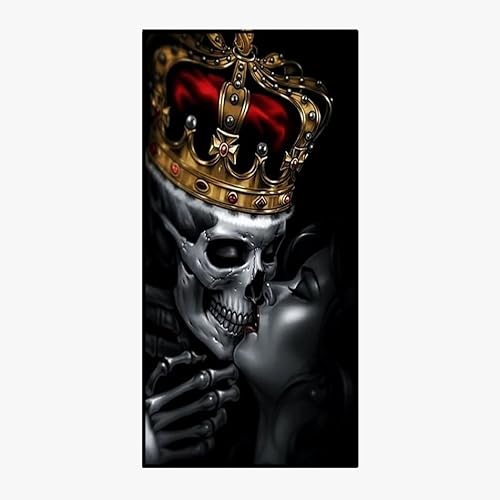 DOTERO Serviette de Plage Skull-Drap de Bain 200x100-Impression 3D en Crâne Coloré-Microfibre Serviette Plage XXL-Drap de Bain Grande Taille (A1,70x140cm) - Nail Gallerys