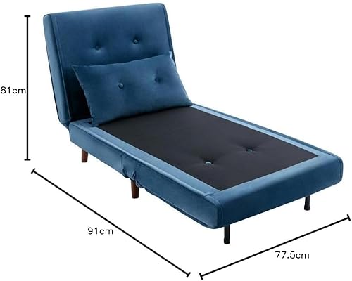 Vente-unique - Fauteuil Convertible en Velours Vert Sapin URIBIA - Nail Gallerys