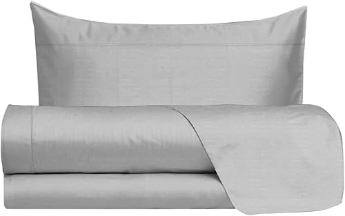 hermet Parure de lit Double 100% Coton, 2 Places Motif Effet Toile, Drap Housse + Drap Housse + 2 taies d'oreiller - Nail Gallerys