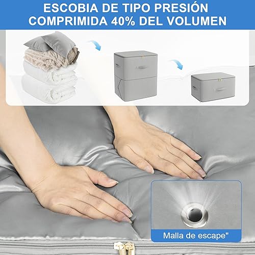 Organisateur d'Auto-Compression Ultra Peu Encombrant, 54×42×60cm, Rangement couettes et Couvertures, 6 Pièce Sac Sous Vide, 60×40cm, Pour le Rangement Des Vêtements, Organisateur de Voyage - Nail Gallerys