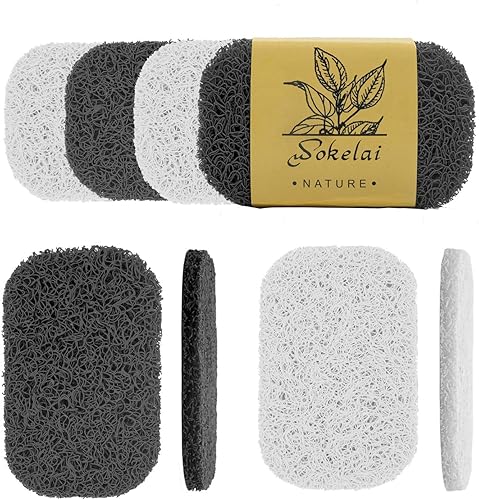 Lot de 4 porte-savon en bambou pour barre de savon sous la douche, supports ronds en bois auto-drainants pour shampooing, après-shampooing, étui économiseur de savon de voyage pour salle de bain - Nail Gallerys