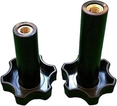 2 écrous courts + 2 longs au total, 4 pièces, écrous à vis en plastique M10, couleur noire, pièce de rechange for accessoires de machine à crème glacée molle, compatible avec VEVOR, compatible avec BQ - Nail Gallerys