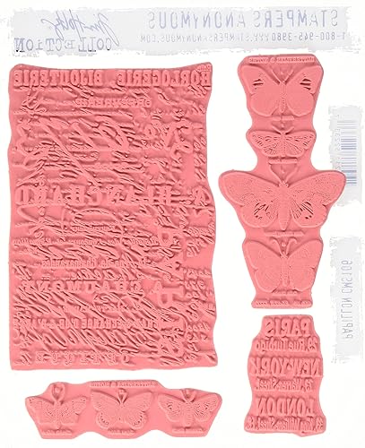 Tim Holtz Cling Rubber Stamp Set-Papillon - Nail Gallerys