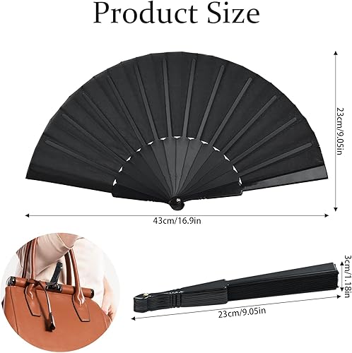 TSKDKIT 2 Piéces Éventails Pliables, Éventails blanc D'été, Éventails Chinois en Tissu, Éventails Pliants pour Danses, Fêtes, Tai Chi, Kung Fu, DIY, Décorations pour La Maison, Cadeaux de Mariage - Nail Gallerys