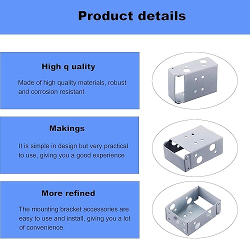 AZWOOD Lot de 4 supports de fixation pour store vénitien en bois - Support de montage carré de 50 mm pour la maison et le bureau - Nail Gallerys