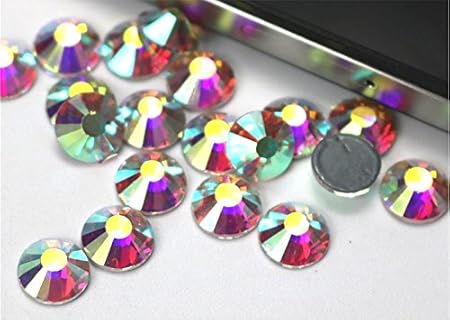 Jollin Hot Fix Plat Retour Strass Verre Strass Gems, SS20 1440pcs, Crystal AB - Nail Gallerys