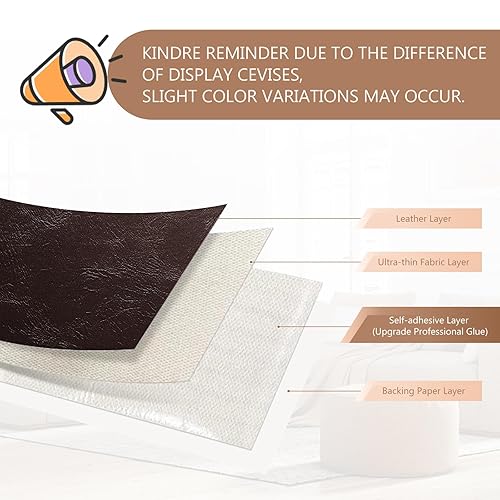 OAZ Patch de Réparation en Cuir, 40 x 80 cm, Simili Cuir Autocollant, pour Réparation et Rénovation de Canapé, Veste en Cuir, Sacs à Main, Café noir brillant - Nail Gallerys