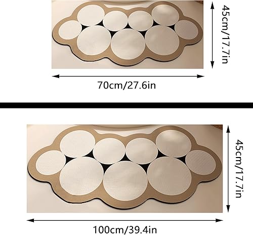 WLCNYL Tapis de Bain incurvé Doux, antidérapant, Lavable en Machine, Tapis de Douche incurvé avec Fond antidérapant pour Douche Circulaire, E, 45 x 100 cm - Nail Gallerys