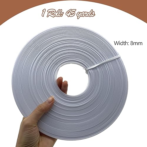 DHER Bande de mise en forme de collants de 45 tailles, Corset en polyester Boning polyester os baleine corset désossage pour couture de vêtements shapewear robe de mariée chapeau (Blanc, 8MM) - Nail Gallerys