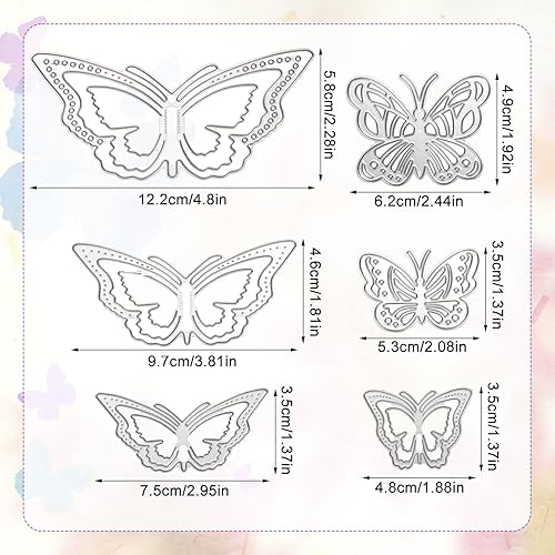 2 Pièces 2D et 3D Matrice de Découpe Papillon, Matrices de Découpe de Cadre Papillon Découpes de Papillon pour la Fabrication de Cartes pour le Scrapbooking Artisanat de Bricolage - Nail Gallerys