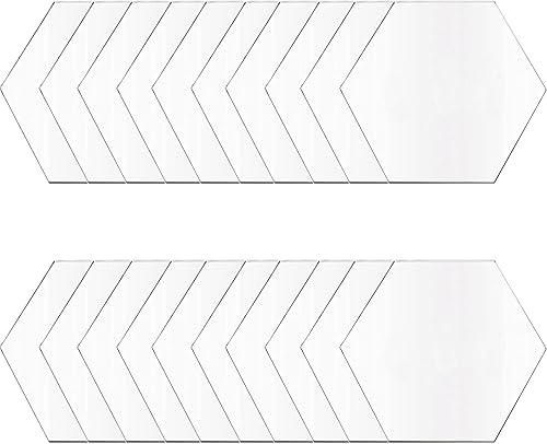 20 Pièces Feuilles Acryliques Hexagonales, Feuille Acrylique Transparente, Rondelle Acrylique, Convient pour la Fabrication Gâteaux, L'affichage Produits, les Panneaux Mariage et Fête(Hexagonales) - Nail Gallerys