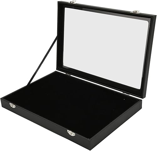 Boîte D'affichage à épingles, Vitrine à épingles Anti-Poussière avec Vitrine Transparente Vitrine à épingles en Bois Noir Pins Badges Affichage Et Stockage (L) - Nail Gallerys