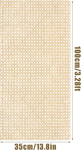 Sangle Cannage Rotin Rouleau 1m x 0,35m Sangle Rotin Ouverte Tissée Rotin Naturel en Rouleau pour Projets Cannage Anis Étoilé Rattan Webbing pour Bricolage Armoire Chaise Meuble - Nail Gallerys