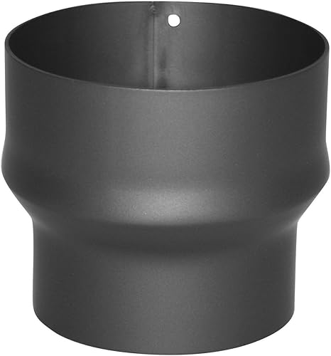 Kamino-Flam Senotherm Raccord de Réduction, Tuyau de Poêle env. 2 mm, Ø env. 150 mm/180 mm, Tuyau de Raccordement, Tube de réduction, Testé par le Standard EN 1856-2. Gris - Nail Gallerys