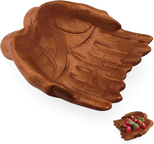 Lucxhcky Bol en cristal sculpté avec mains sculptées, bol de prière, petit bol décoratif en bois, bol en cristal décoratif en cristal (C-001) - Nail Gallerys