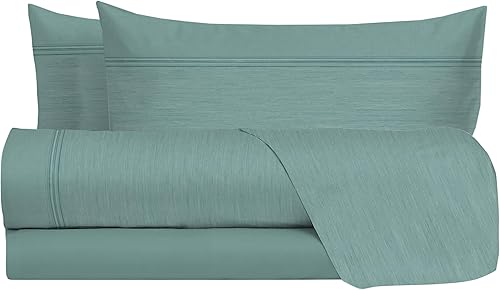 hermet Parure de lit Double 100% Coton, 2 Places Motif Effet Toile, Drap Housse + Drap Housse + 2 taies d'oreiller - Nail Gallerys