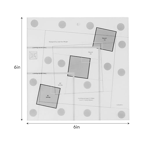 HAOHIZE Règle de quilting, règles et guides de couture, règle en tissu, outil de garniture de cabane en rondins, règle de quilting, règle de quilting en acrylique transparent, (6 pouces / 15,24 cm) - Nail Gallerys