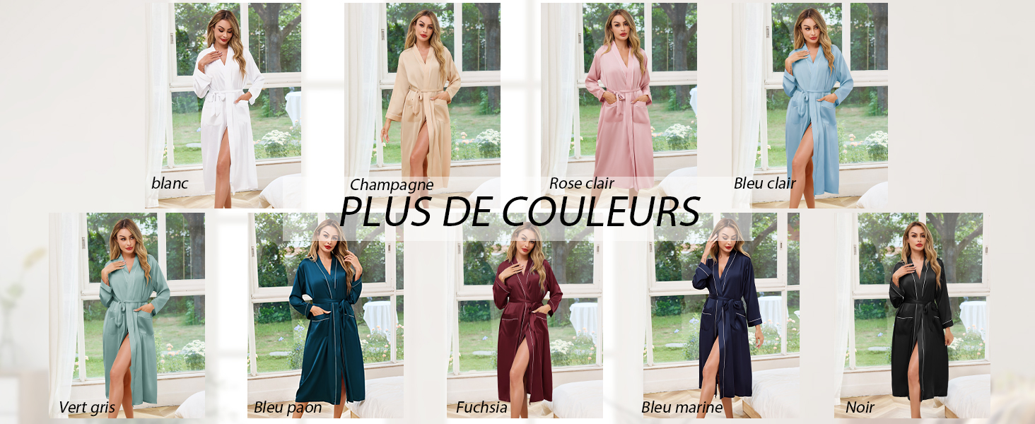 Collection de photos de style de vie de produits montrant différentes variations de couleurs de ce qui semble être des vêtements ou des articles de mode disposés en grille.