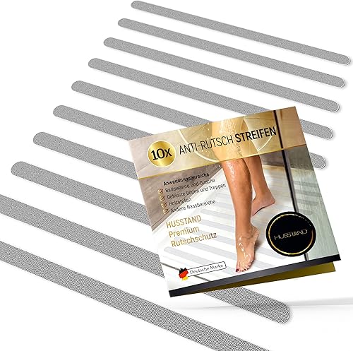 Husstand Lot de 10 et 20 Bandes antidérapantes Transparent 45 x 2 cm - Nail Gallerys