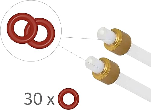 Lot de 15 joints toriques pour tuyau en silicone de 4 mm - Pour machine à café et machine à café automatique - Compatible avec Saeco, Philips, Siemens, Bosch, Krups, Spidem Gaggia, Jura, Miele, - Nail Gallerys