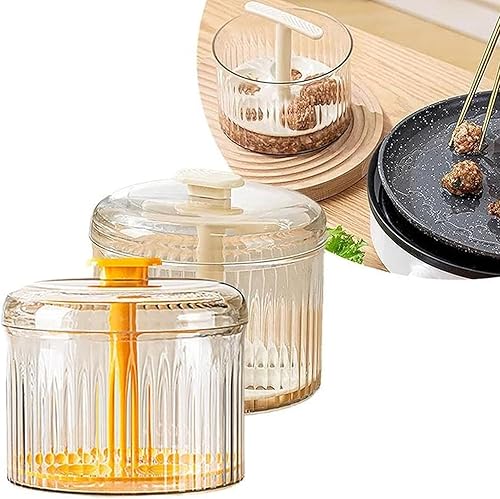 OUCONGK 2 Pièces Moule à Boulettes de Viande, Machine à Boulettes de Viande Translucides, Outil Fabrication Boulettes Viande, pour Boulettes de Poisson, Boulettes de Viande, Crevettes (Blanc,Orange) - Nail Gallerys