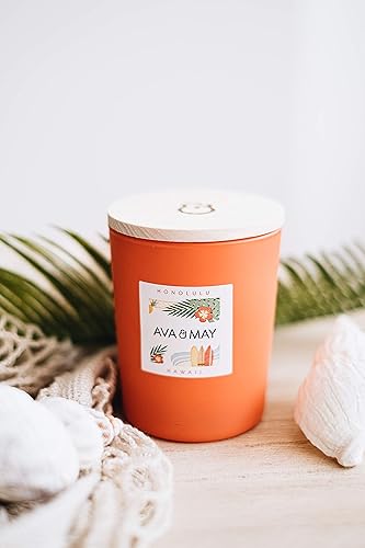 AVA & MAY Bougie parfumée Barcelone (180 g) – Bougie vegan aux notes fruitées et sucrées de framboise, jasmin et sucre candi – Bougie artisanale relaxante - Nail Gallerys