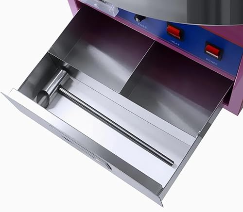 Machine à Barbe à Papa Professionnelle avec Bulle de Protection – 1,8 kg/h, Acier Inox, Cuve 50 cm – Thermostat Réglable – Idéale Événements, Fêtes, Kermesses - Nail Gallerys