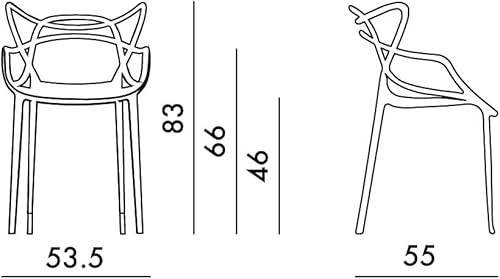 Kartell Masters, Chaise, Noir, Lot de 4 - Nail Gallerys